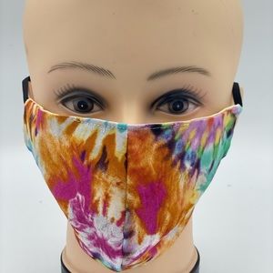 Rainbow tye dye mask